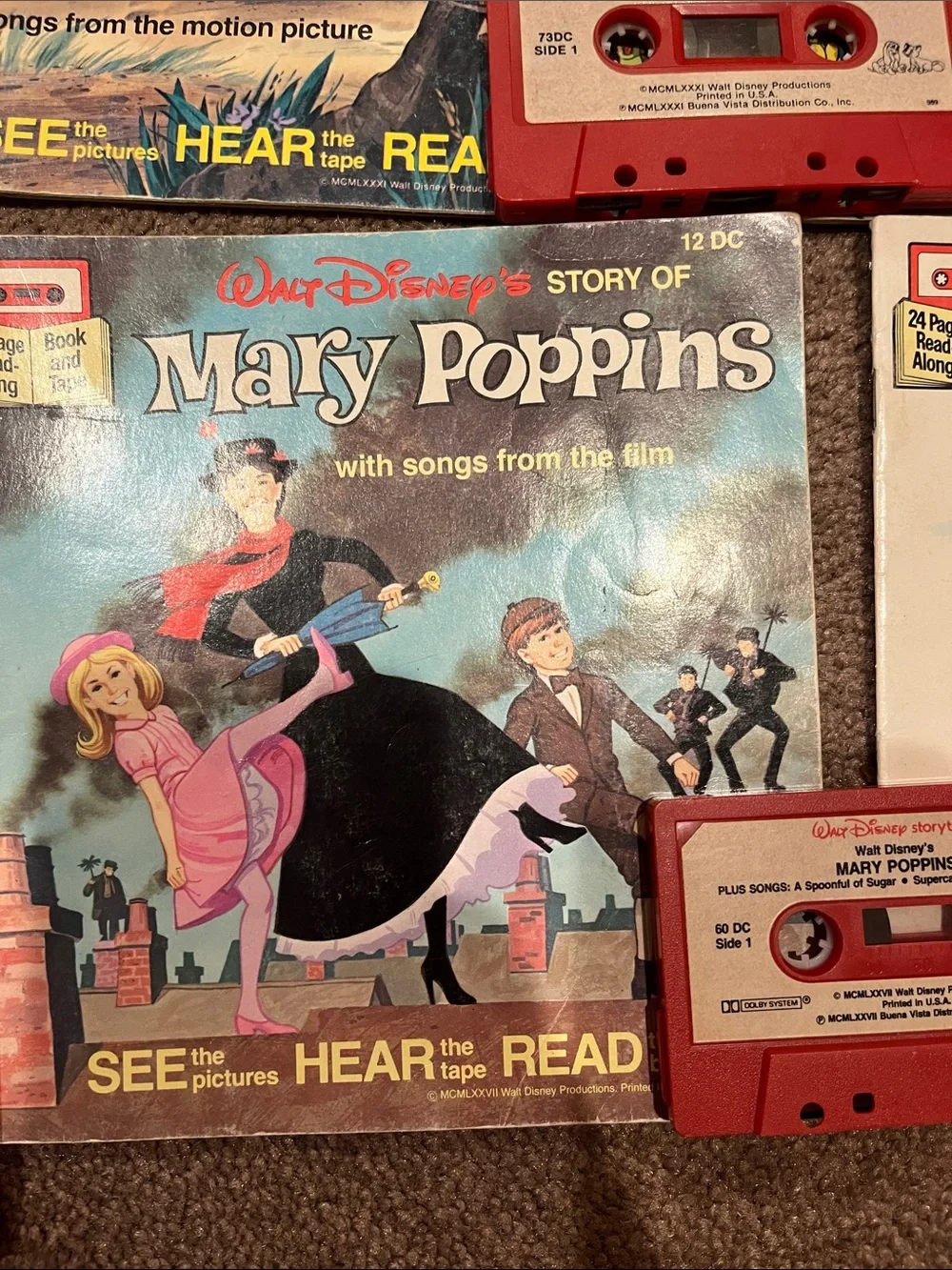 Disney Storybook Cassette Set with Red and White Cassettes